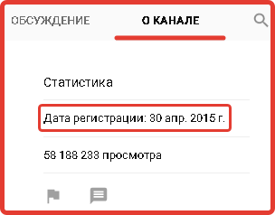 дата регистрации