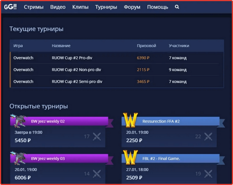 киберспортивные турниры