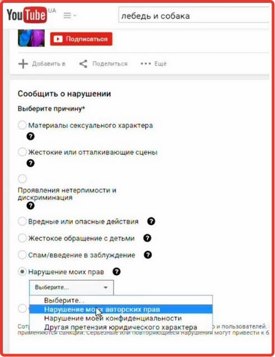Нарушение авторских прав